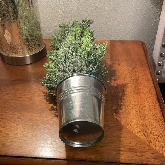 Artificial Faux Cedar Pine Decoration Potted Plant Flocked with Glitter Like - Picture 6 of 15